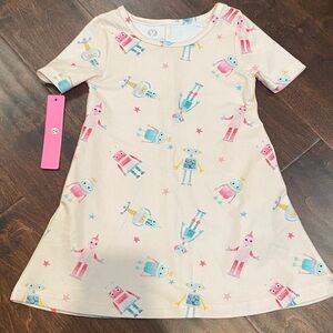 Charlie’s Project Cloud Soft Robot Print Dress with Pockets 2T NWT